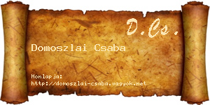 Domoszlai Csaba névjegykártya